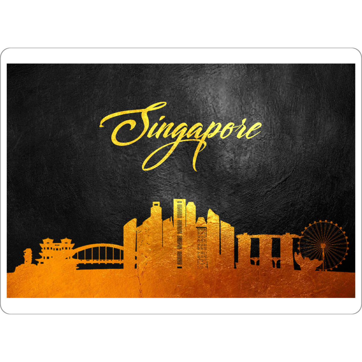 Tischset "Singapore Gold Skyline" artboxONE - Reise,Städte / Singapur - Singapore,Singapore skyline,City,Stadt,Reise,Travel - Bild singapore