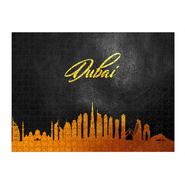 artboxONE Puzzle "Dubai UAE Gold Skyline" artboxONE - Städte,Reise,Städte / Dubai - Dubai,Dubai skyline,Burj dubai,City,Stadt,Reise,Travel