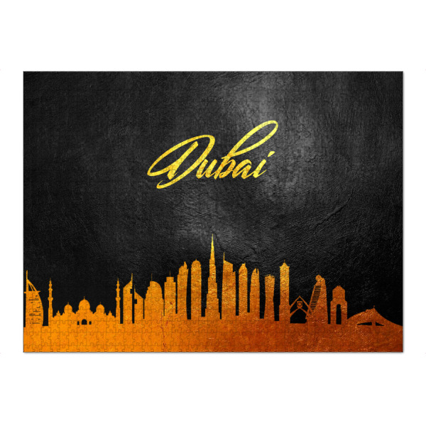Puzzle Ravensburger "Dubai UAE Gold Skyline" artboxONE - Städte,Reise,Städte / Dubai - Dubai,Dubai skyline,Burj dubai,City,Stadt,Reise,Travel
