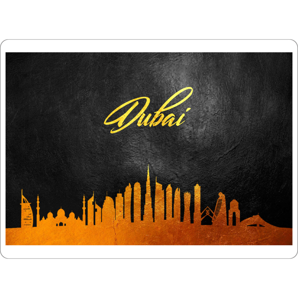 Tischset "Dubai UAE Gold Skyline" artboxONE - Städte,Reise,Städte / Dubai - Dubai,Dubai skyline,Burj dubai,City,Stadt,Reise,Travel - Bild dubai