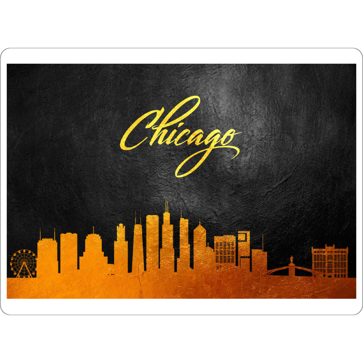 Tischset "Chicago Illinois Gold Skyline" artboxONE - Städte,Reise,Städte / Chicago