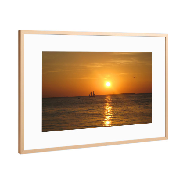 Poster mit Rahmen Kupfer "Sonnenuntergang in Key West" artboxONE - Natur,Reise / Strand und Meer,Reise / Länder