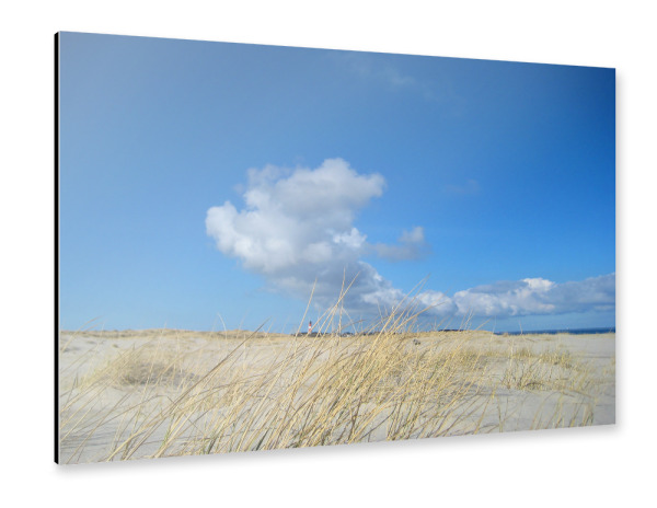 Alu-Dibond "Leuchtturm hinter Dünen" 30x20 cm artboxONE