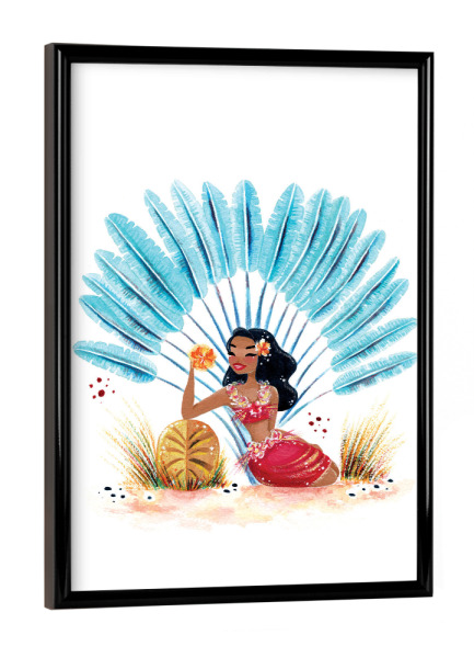 Poster mit schwarzem Rahmen "Fantom Fifi Art-Tropic Palms" artboxONE - Natur,Floral,Comic,Menschen