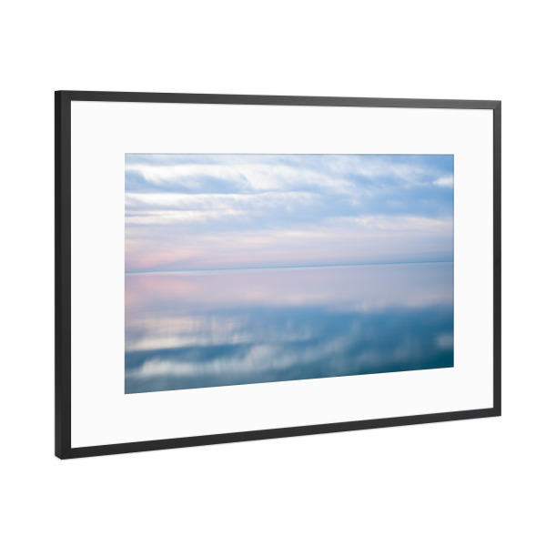 Poster mit Rahmen Schwarz (Metallic) "Michigan Morning" artboxONE - Natur,Städte / Chicago