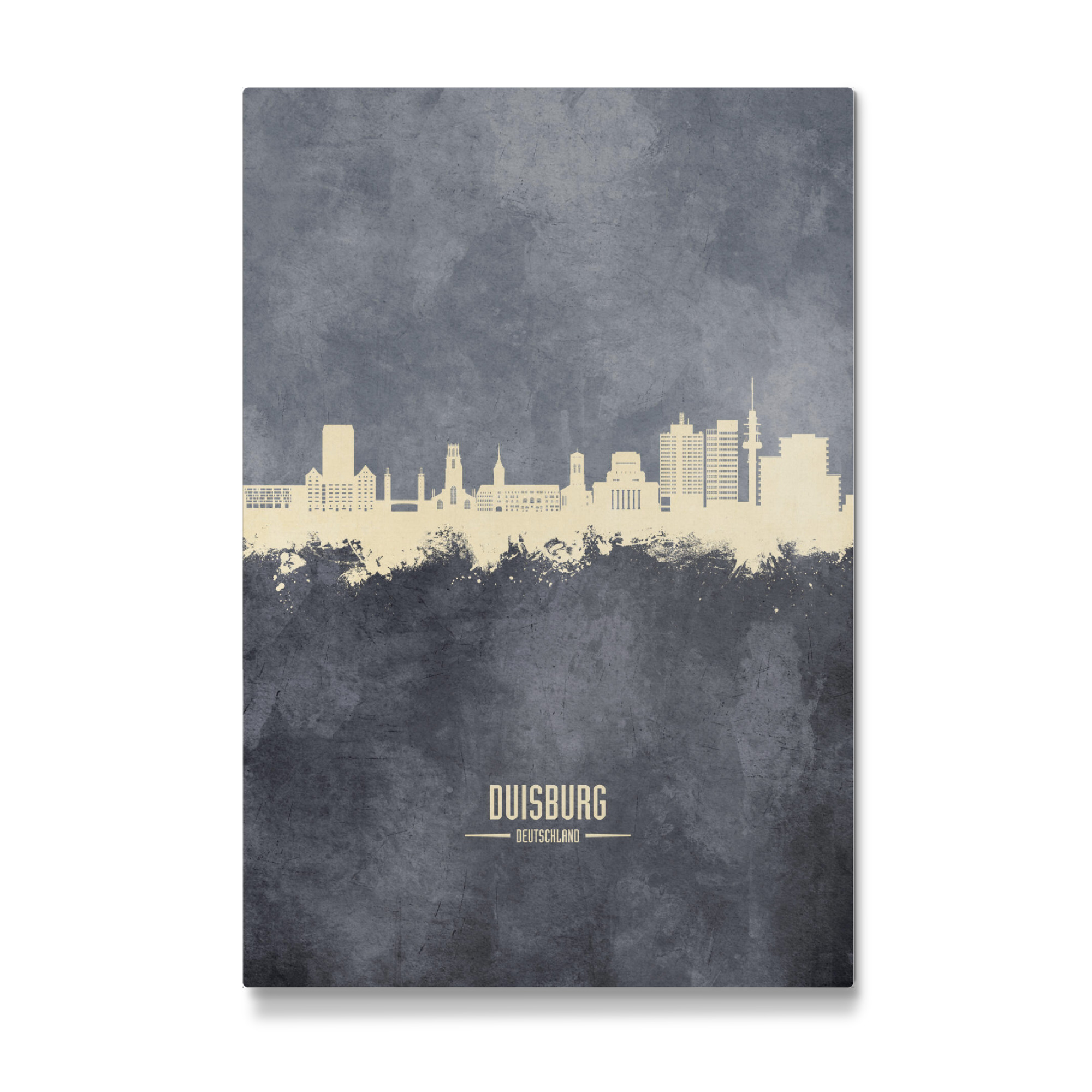 Galerie-Print "Duisburg Germany Skyline Grey" 75x50 cm artboxONE