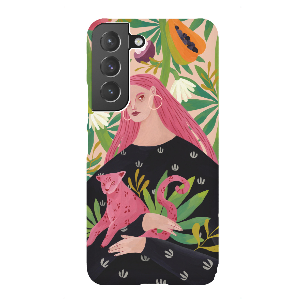Samsung Galaxy "Flaming Garden - Tropical Lady" Premium-Case Handyhülle artboxONE
