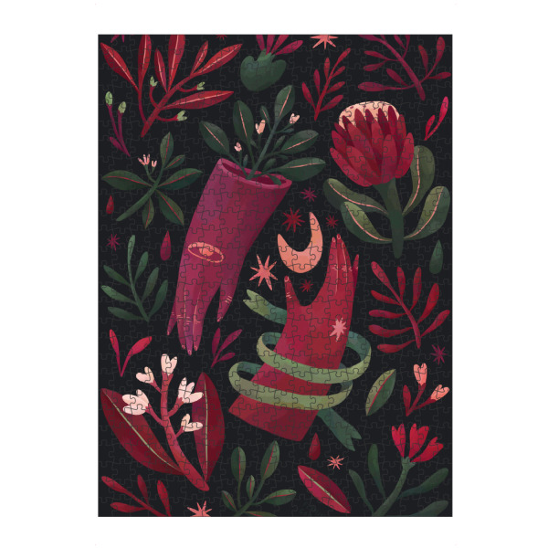 artboxONE Puzzle "Flaming Garden - Midnight Blooming" artboxONE - Natur,Floral,Comic