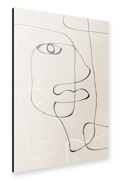 Alu-Dibond "Line art Face Woman" 30x20 cm artboxONE