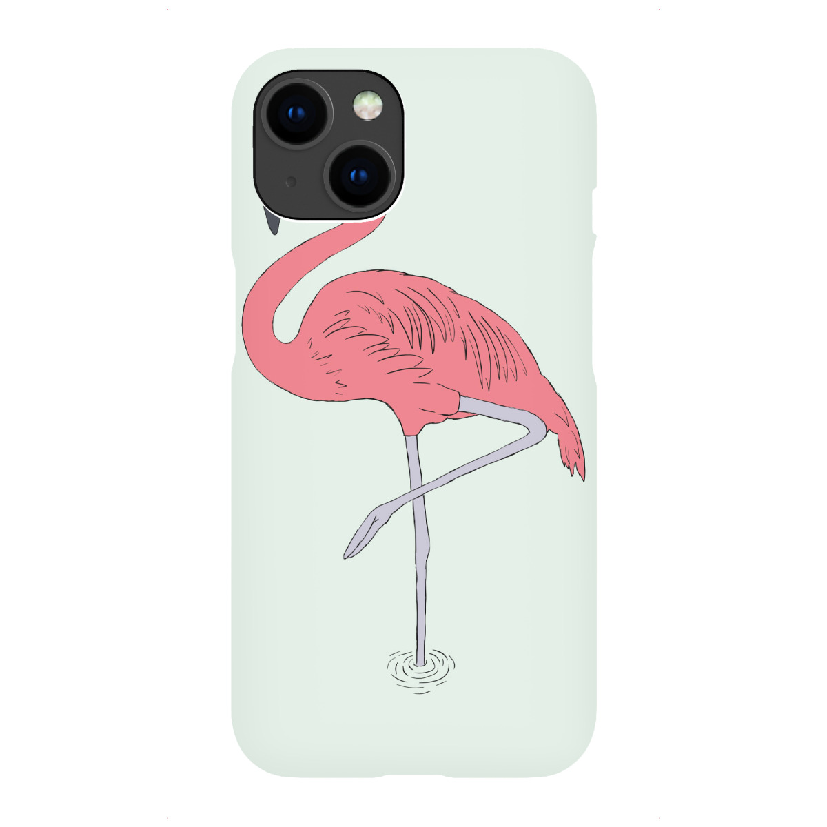 "Flamingo relaxing"für iPhone - Premium-Case Handyhülle artboxONE
