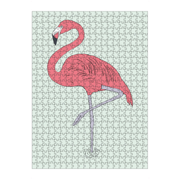 Puzzle Ravensburger "Flamingo relaxing" artboxONE - Natur,Reise,Tiere - Flamingo,Vogel,Tropisch,Rosa,Natur,Pink,Exotisch,Tier,Animal,Bird,Nature