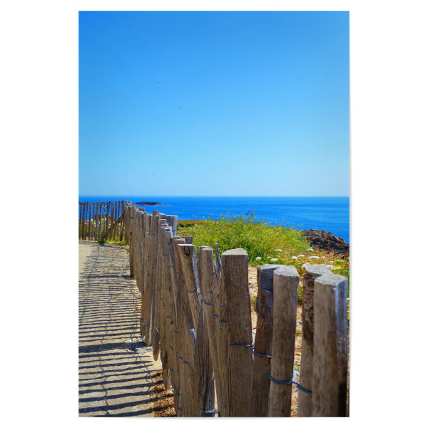 Poster 30x20 cm "Holzzaun am der Küste" artboxONE - Natur,Reise / Strand und Meer