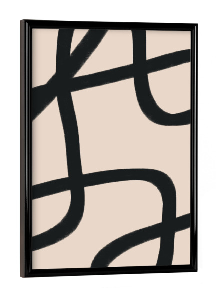 Poster mit schwarzem Rahmen "Walk The Line" artboxONE - Abstrakt,Geometrie - Line art,Contemporary art,Abstract,Abstrakt,Boho,Geometrie,Geometry