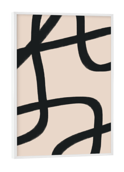 Poster mit weißem Rahmen "Walk The Line" artboxONE - Abstrakt,Geometrie - Line art,Contemporary art,Abstract,Abstrakt,Boho,Geometrie,Geometry