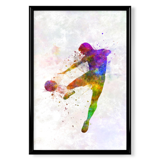 Soccer player in watercolor-za