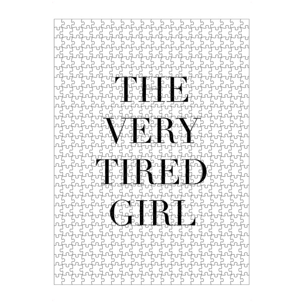 artboxONE Puzzle "Tired Girl" artboxONE - Typografie - Schwarzweiß,Blackandwhite,Girl,Frau,Woman - Bild schwarzweiß