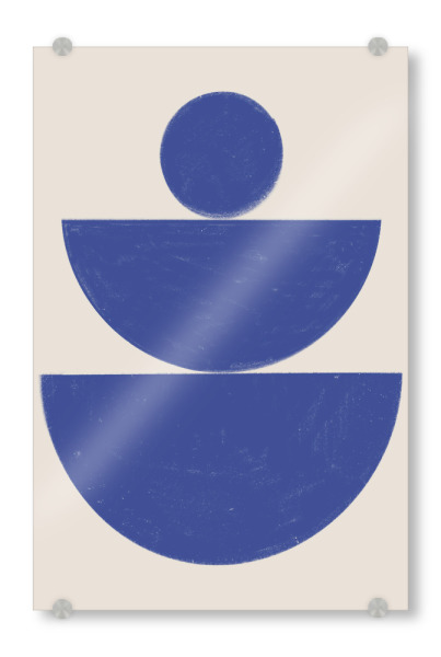 Acrylglasbild "MCM Blue and Beige" artboxONE - Abstrakt,Geometrie