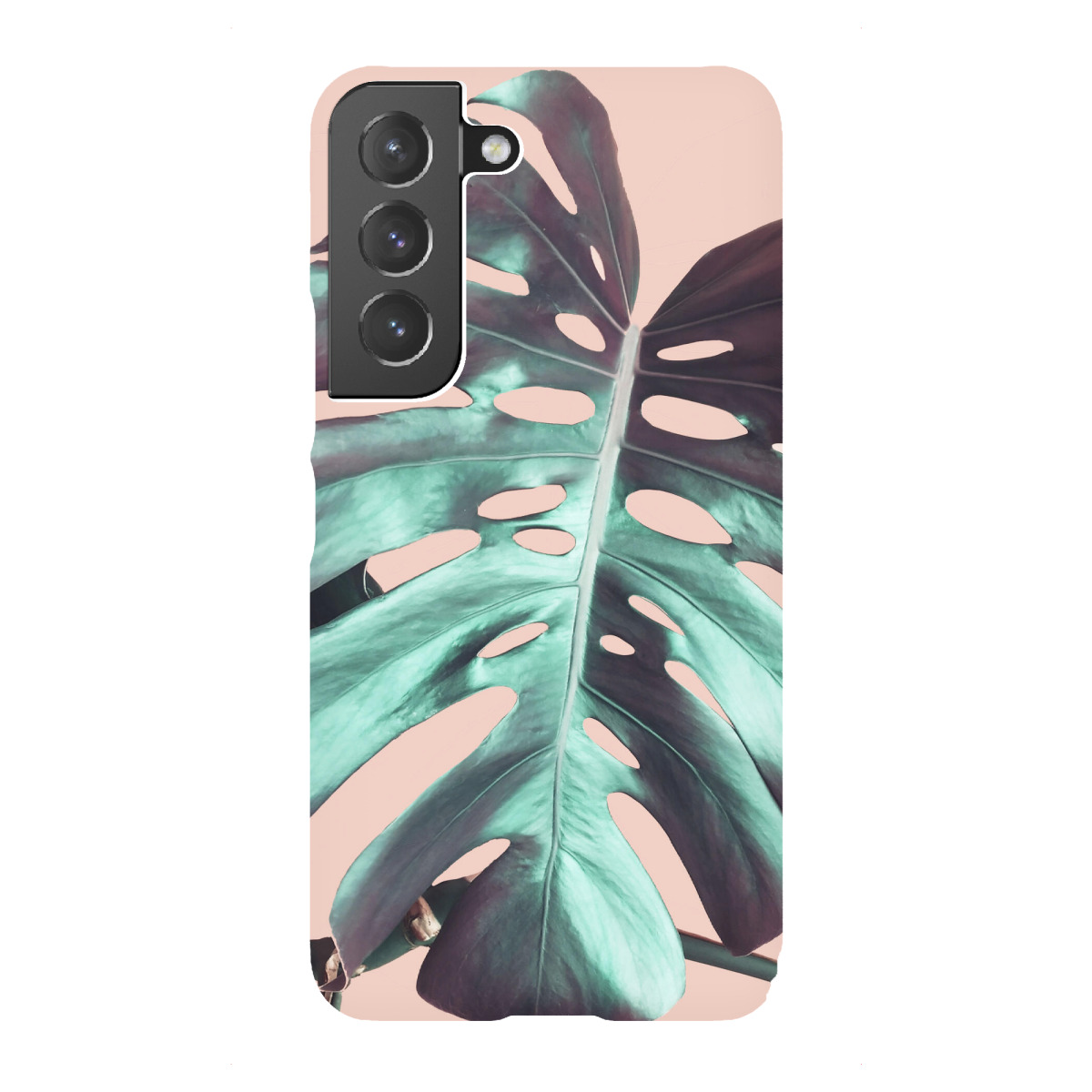 "Monstera Leaf on Pink"für Samsung Galaxy - Premium-Case Handyhülle artboxONE