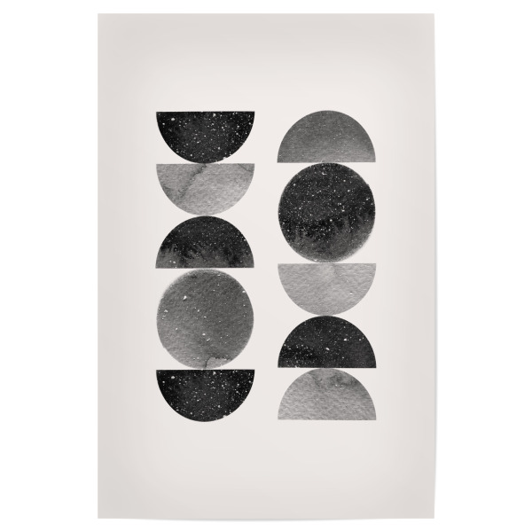 Poster 30x20 cm "Eternal Space" artboxONE - Abstrakt,Schwarzweiß,Geometrie