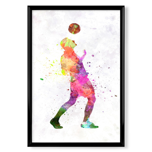 Soccer player in watercolor-l