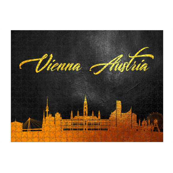 artboxONE Puzzle "Vienna Austria Gold Skyline" artboxONE - Städte,Städte / Wien - Vienna skyline,Austria,österreich,Stadt,City,Reise,Travel