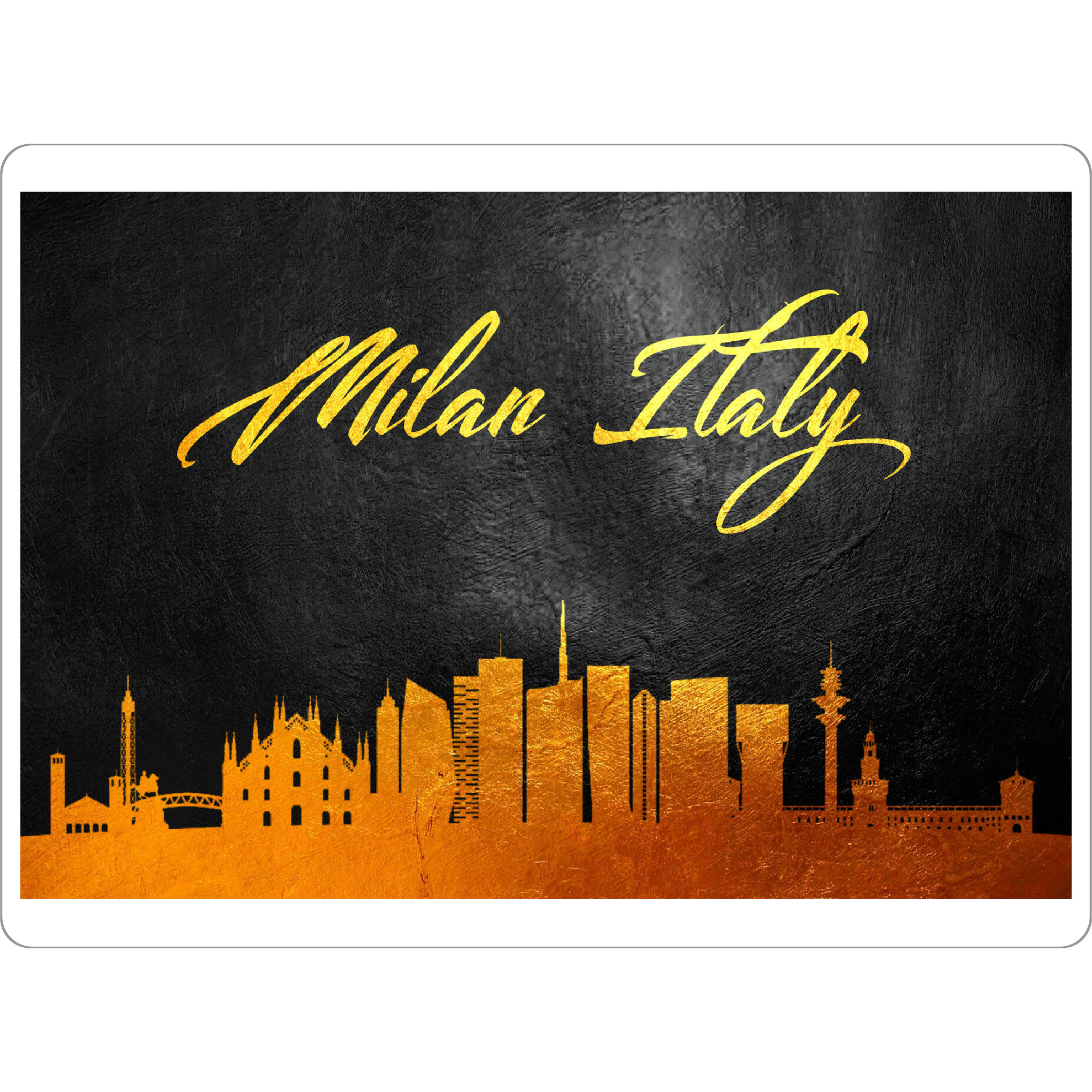 Tischset "Milan Italy Gold Skyline" artboxONE - Städte,Städte / Mailand - Milan,Italy,Italien,City,Stadt,Reise,Travel - Bild milan