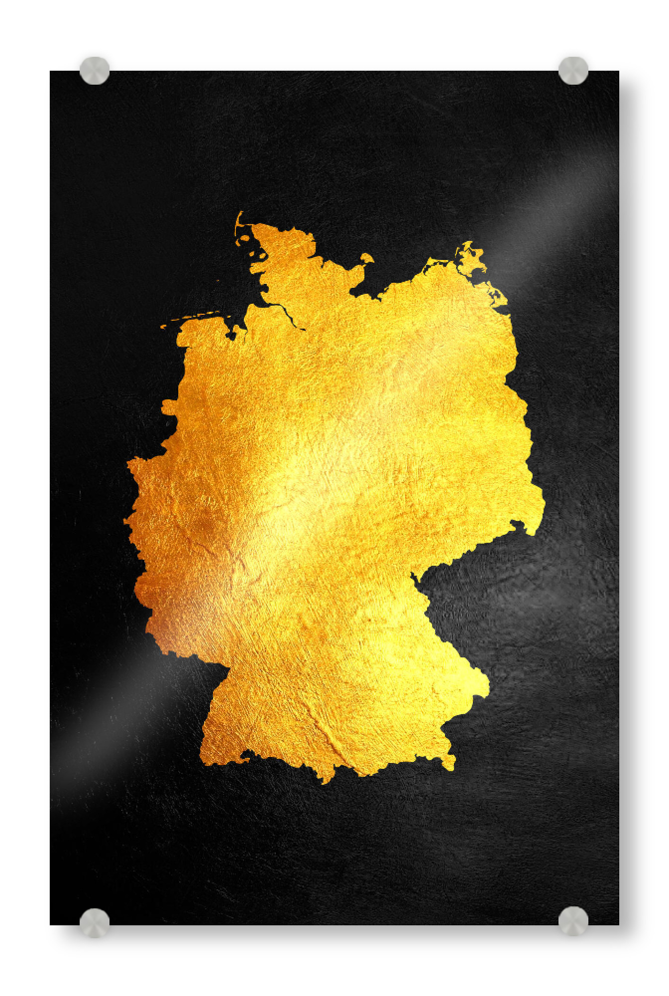 Acrylglasbild "Germany Gold Map" artboxONE - Reise / Länder - German,Germany,Map,Karte,Deutschland,Gold
