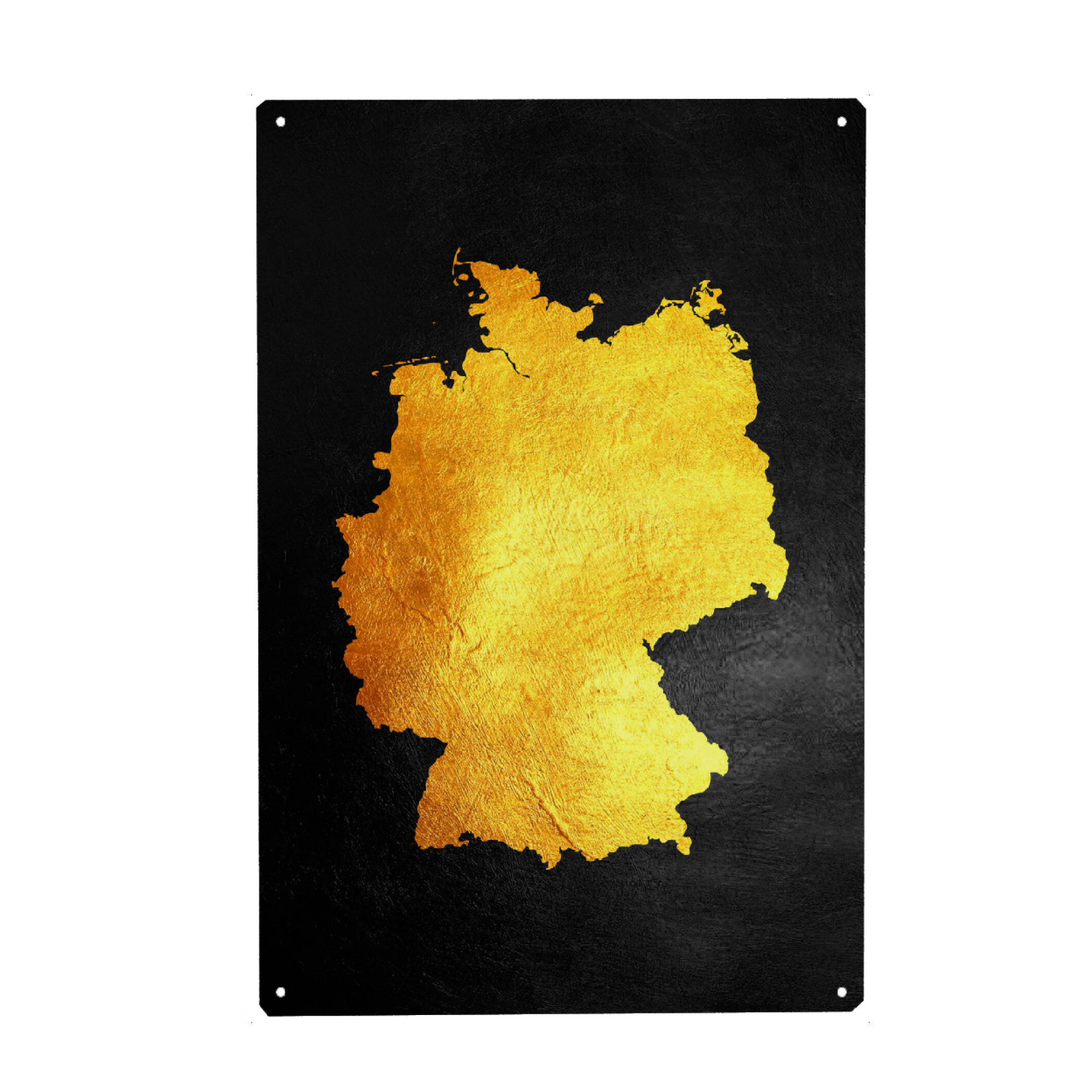 Metall Poster "Germany Gold Map" artboxONE - Reise / Länder - German,Germany,Map,Karte,Deutschland,Gold - Blechschild
