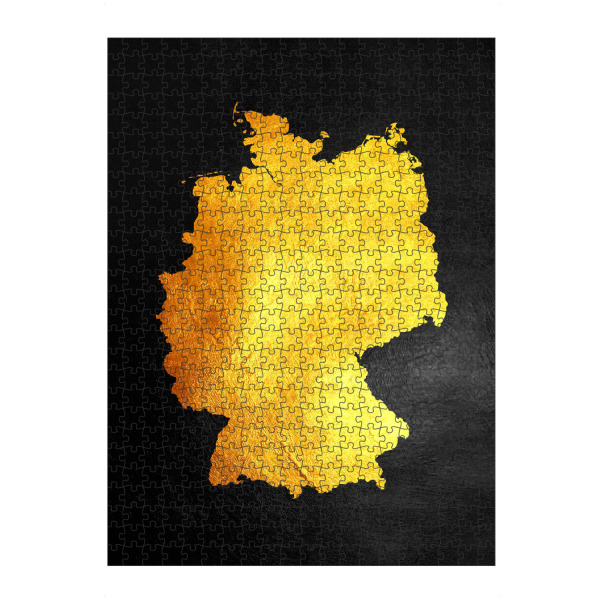 Puzzle Ravensburger "Germany Gold Map" artboxONE - Reise / Länder - German,Germany,Map,Karte,Deutschland,Gold - Bild german