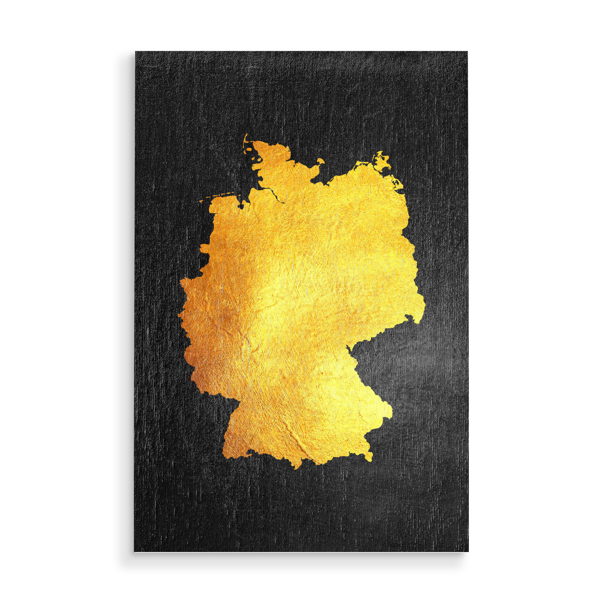 Holzbild "Germany Gold Map" artboxONE - Reise / Länder - German,Germany,Map,Karte,Deutschland,Gold