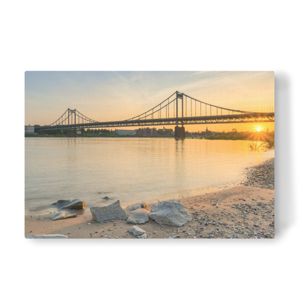 Leinwandbild "Rheinbrücke Krefeld-Uerdingen" artboxONE - Städte,Reise,Architektur