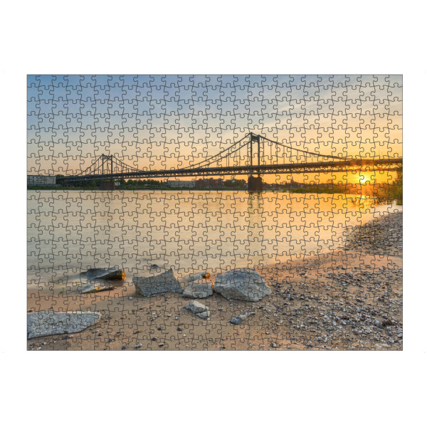 artboxONE Puzzle "Rheinbrücke Krefeld-Uerdingen" artboxONE - Städte,Reise,Architektur