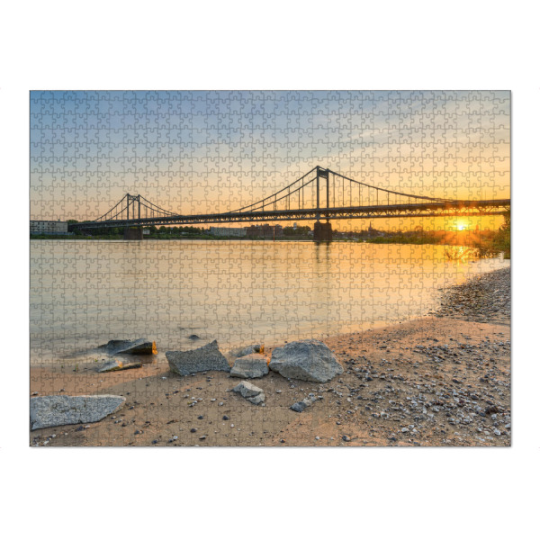 Puzzle Ravensburger "Rheinbrücke Krefeld-Uerdingen" artboxONE - Städte,Reise,Architektur