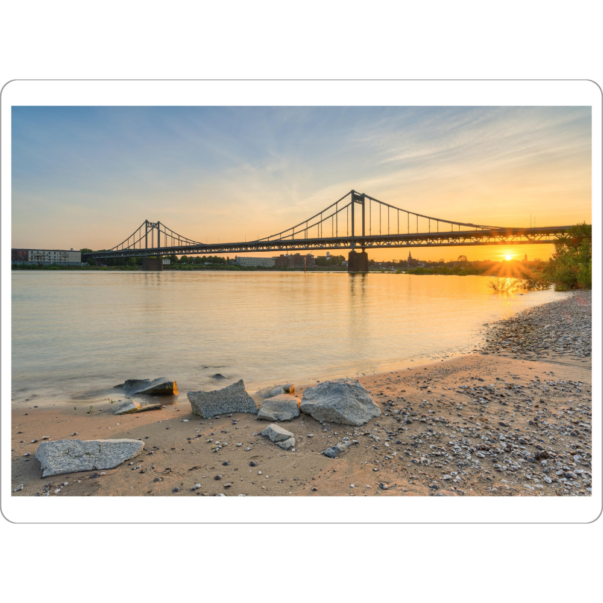 Tischset "Rheinbrücke Krefeld-Uerdingen" artboxONE - Städte,Reise,Architektur