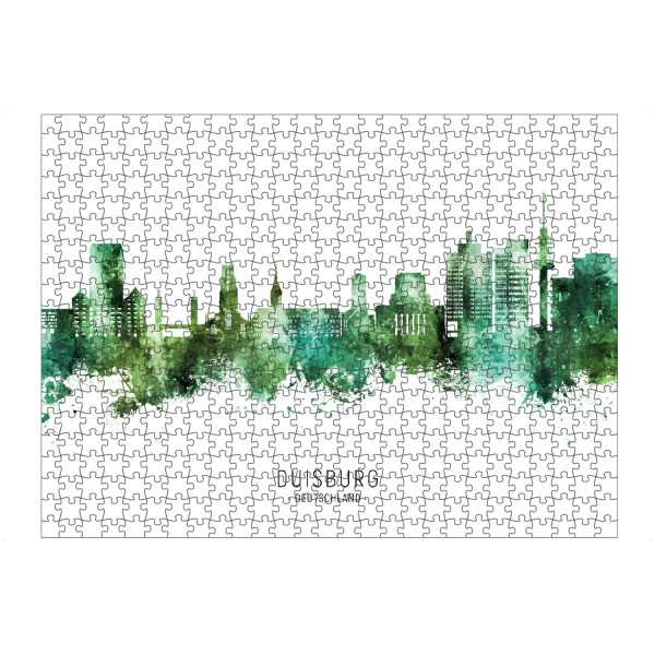 artboxONE Puzzle "Duisburg Skyline Green Name" artboxONE - Städte