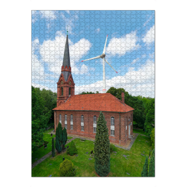 Puzzle Ravensburger "HH-Altenwerder,St.Gertrud hochform" artboxONE - Städte,Städte / Hamburg,Reise,Architektur,Reise / Strand und Meer