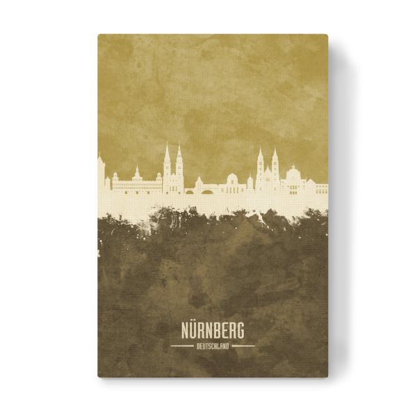 Leinwandbild "Nürnberg Germany Skyline Brown" artboxONE - Städte