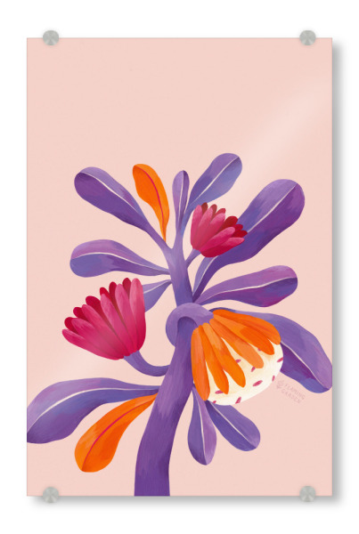Acrylglasbild "Flaming Garden - Fantasy Plant" artboxONE - Natur,Floral,Comic