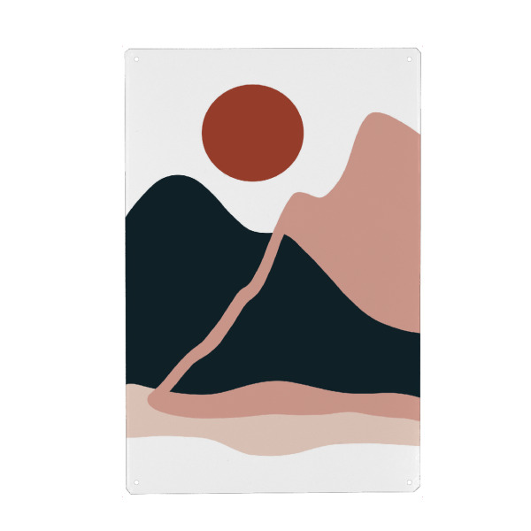 Metall Poster "Valley landscape" artboxONE - Natur,Reise,Abstrakt