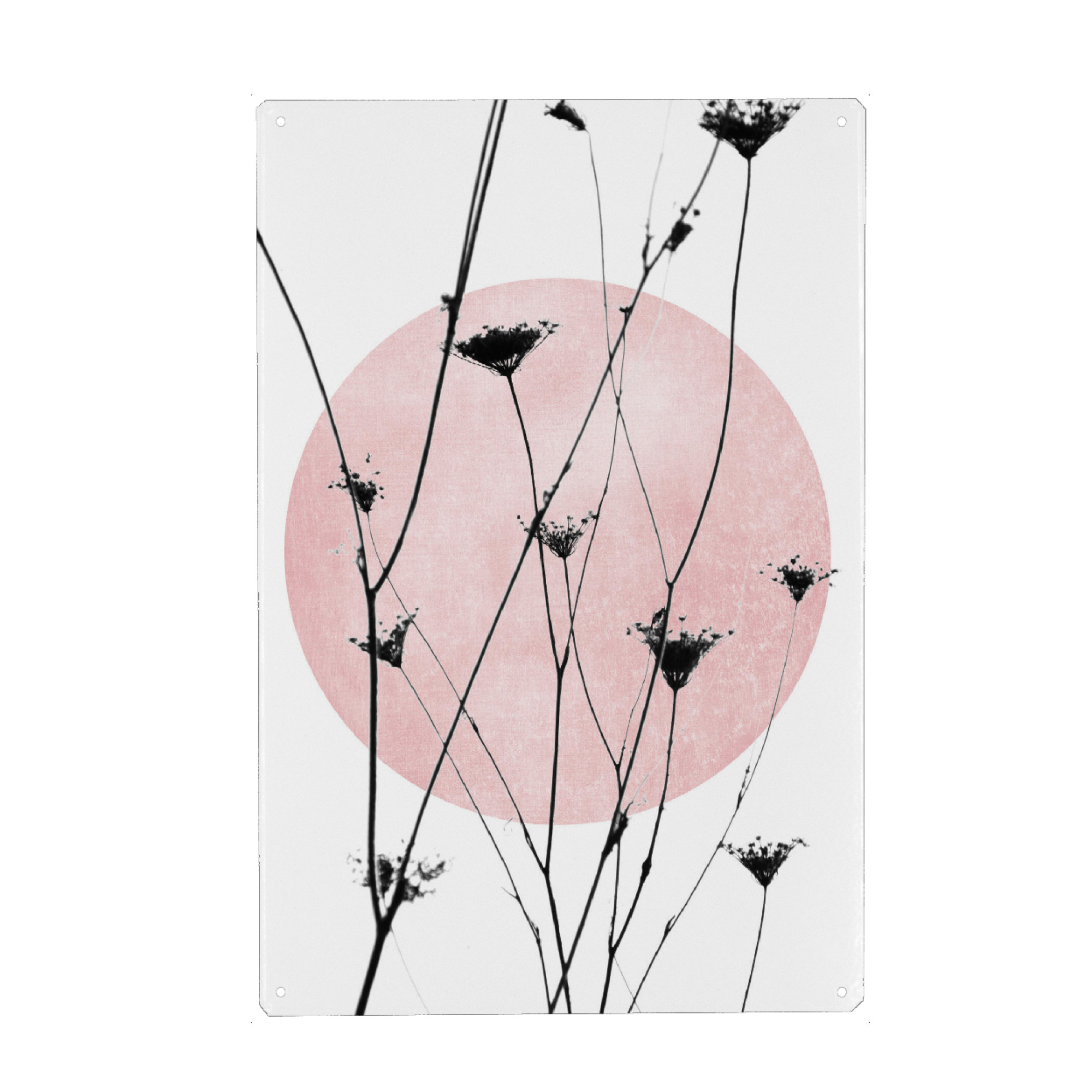 Metall Poster "Vintage flowers rosé" artboxONE - Natur,Floral,Abstrakt