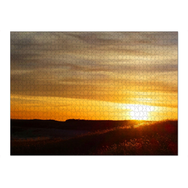 Puzzle Ravensburger "Sonnenaufgang über Feldern" artboxONE - Natur,Reise,Floral