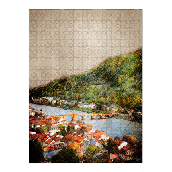 Puzzle Ravensburger "Germany Heidelberg landscape art" artboxONE - Städte,Reise,Städte / Weitere
