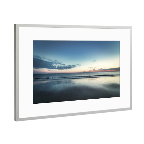 Poster mit Rahmen Silber "Abendstille am Meer" artboxONE - Natur,Reise / Strand und Meer