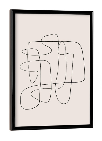 Poster mit schwarzem Rahmen "You're Confused" artboxONE - Abstrakt,Geometrie - Abstract,Abstrakt,Boho,Lines,Linien,Formen,Geometrie,Geometry,Forms