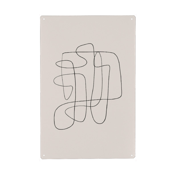 Metall Poster "You're Confused" artboxONE - Abstrakt,Geometrie - Abstract,Abstrakt,Boho,Lines,Linien,Formen,Geometrie,Geometry,Forms - Blechschild