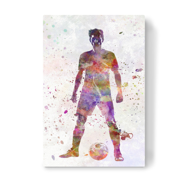 Leinwandbild "Soccer player in watercolor-Zd" artboxONE - Sport / Fußball
