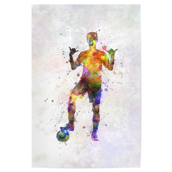 Poster "Soccer player in watercolor-ZC" artboxONE - Sport / Fußball