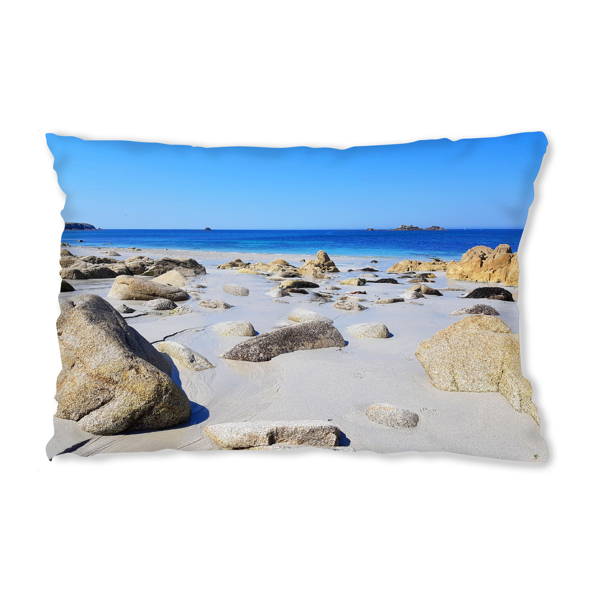 Design-Kissen "Felsen am Strand" artboxONE - Natur,Reise / Strand und Meer