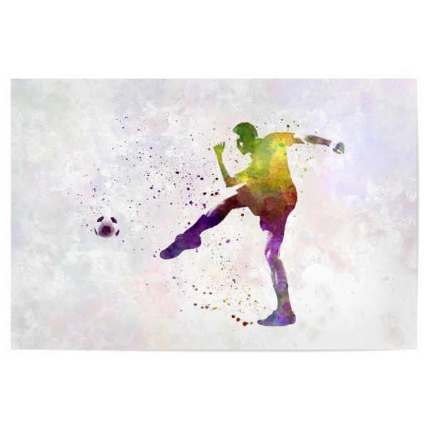 Poster "Soccer player in watercolor-v" artboxONE - Sport / Fußball