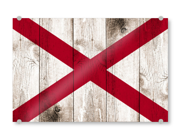 Acrylglasbild "Alabama Vintage Flagge" artboxONE - Reise / Länder - Alabama,Vintage,Flagge,Fahne,Usa,Amerika,America,Flag